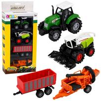 Žaidimų zona | PC | Konsolės | Priedai // Žaislai ir žaidimai vaikams // Zestaw Pojazdów Rolniczych Traktor Sieczkarnia Przyczepa Prasa 1:68 4 szt.