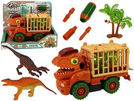 Žaidimų zona | PC | Konsolės | Priedai // Žaislai ir žaidimai vaikams // Transporter Ciężarówka Dinozaur do Rozkręcania Pomarańczowy Akcesoria
