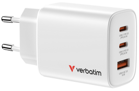 Charger Verbatim Essentials GaN Wall Charger 65W 3 Port White
