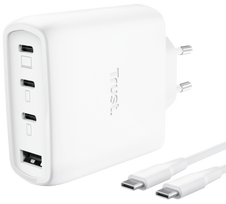 Charger Trust Maxo 65W 4-port GaN White
