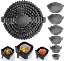 Riff Reusable Non-Stick Silicone molds for Air Fryers / Ovens with Scalloped Borders (6psc)