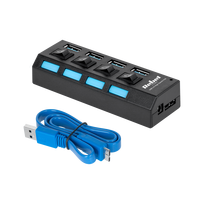 USB 3.0 HUB | 7 prievadai | iki 5Gb/s | Plug&Play | Mac OS | Windows | juodas