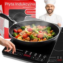 Sporto ir aktyvaus poilsio // Sporto prekės ir įranga // Płyta indukcyjna jeden palnik, elektryczna mobilna 2000w kuchenka 5 funkcji o210-1