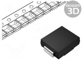 Diode: rectifying | SMD | 600V | 3A | SMB | Ufmax: 1.7V | Ifsm: 100A