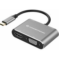 Adapter AV Conceptronic CONCEPTRONIC Dock USB-C->HDMI,VGA,USB3.0,100WPD     0.15m gr | DONN16G | 4015867229170