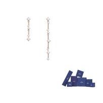 Swarovski Constella rožinio aukso spalvos padengti auskarai moterims Rožinis auksas F-Original Brand Box And Bag rožinio aukso spalvos