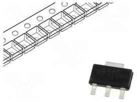 IC: voltage regulator | LDO,linear,fixed | 5V | 0.3A | SOT223 | SMD