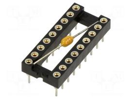 Socket: integrated circuits | DIP18 | Pitch: 2.54mm | precision | THT