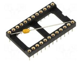 Socket: integrated circuits | DIP24 | Pitch: 2.54mm | precision | THT
