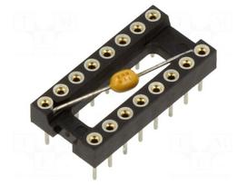 Socket: integrated circuits | DIP16 | Pitch: 2.54mm | precision | THT