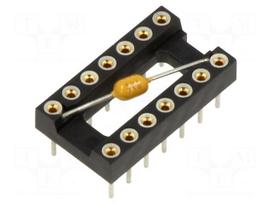 Socket: integrated circuits | DIP14 | Pitch: 2.54mm | precision | THT