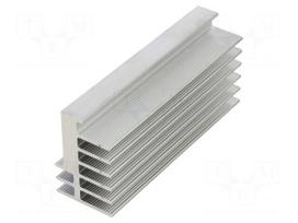 Heatsink: extruded | grilled | natural | L: 100mm | W: 30mm | H: 45mm | raw