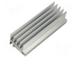 Heatsink: extruded | T | aluminium | L: 100mm | W: 30mm | H: 35mm | raw