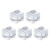Premium Simulated Ice Cubes 5Pcs Acrylic Ice Cubes Essential Props For Shop Setup And Product Photography 1
