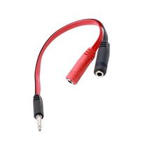 3.5MM Auditory Splitter Adapter 20CM Flat Cable for Easy Connection of Headphones and Microphone Connection