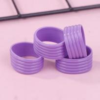 4pcs Silicone Racket Grip Ring Anti Slip Racket Handle Collar  Sports Accessories violetinė