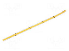 COB LED tape | yellow | LED/m: 320 | 8mm | IP20 | 180° | 8W/m | Thk: 2.8mm