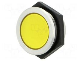 Indicator: LED | flat | yellow | 24VDC | 24VAC | Ø30mm | IP67 | connectors