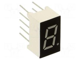 Display: LED | 7-segment | 7.62mm | 0.3" | No.char: 1 | red | 26mcd | anode