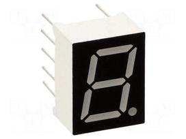 Display: LED | 7-segment | 10mm | 0.39" | No.char: 1 | yellow-green