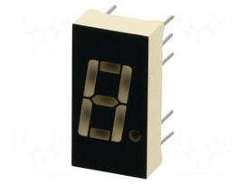 Display: LED | 7-segment | 10.16mm | No.char: 1 | red | 5.6mcd | cathode