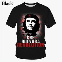 Kubos herojus Che Guevara rašto vyriški marškinėliai 3D El Che spaudinys trumpomis rankovėmis viršutinė dalis kasdieniai Harajuku apvalia iškirpte madingi gatvės drabužiai 4XL