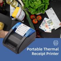 58mm Thermal Receipt Printer Direct Thermal USB&BT Connection for Ticket Bill Printing Compatible with iOS Android
