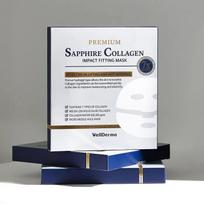 Radiance & Firming Collagen Mask Pack _ Wellderm Sapphire Collagen Impact Hydrogel Fitting Mask Pack (4 Sheets)