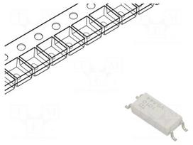 Optocoupler | SMD | Ch: 1 | OUT: transistor | 5kV | LSOP4 | Colour: white