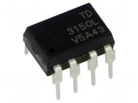 Optocoupler | THT | OUT: totem pole | 5kV | DIP8 | Colour: black