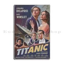 Titanic Ticket Vintage Poster Metal Signs Iron Party Painting Custom Cinema Tin Sign Poster 20x30cm（7.8x11.8inch）