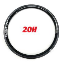 Litepro 349 16x1-3/8 For Brompton Folding Bike Rims 20/24/28/36H Aluminum Double Wall Rim Glossy Black 20H -1pcs