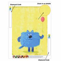 Diamond Art Painting Kits for Beginners CuteBlueCat Full Drill 5D Rhinestone Craft Home Decor Birthday Gift Wall Art Round 20x30cm