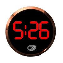 Touch-Activated Digital Clock LED Time Display LED Electronic Watch Car Dashboard Clock  Travel Rose Gold - Red
