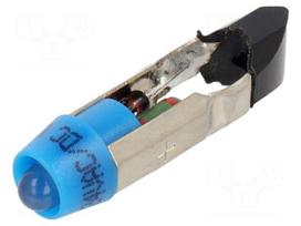 LED lamp | T5,5K | blue | 24VDC | 24VAC | plastic | 3mm | -20÷60°C