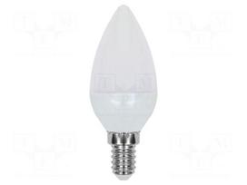 LED lamp | E14 | white warm | 220÷240VAC | 470lm | P: 4.5W | 180° | 3000K