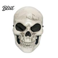 Scary Halloween Costume Accessory Full Face Skull Mask Spooky Cosplay Prop for Haunted Breathable Nose Design Mask House Horror Party Accessory,