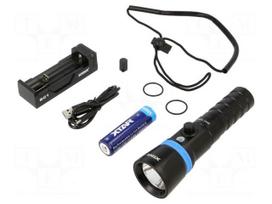 Torch: LED | IPX8 | 1600lm | L: 168mm | Ø: 45mm | 5° | 6500K | diving