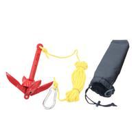 Kayak Anchor Kit 0.7kg with 5M Tow Rope Carrying Bag Folding Marine Anchor for raudona
