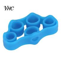 Silicone Hand Exerciser Grip Strength Wrist Exercise Finger Stretcher Trainer šviesiai mėlyna spalva