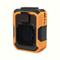 USB Rechargeable 2-in-1 Waist Hanging Fan, 3-Speed Silent Cooling Portable Fan with Lanyard oranžinė