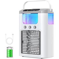B51C Portable Air Conditioner Quiet Mini Air Cooler Humidifier Tabletop Evaporative Fan,7-Color LED Light For Office For Home balta