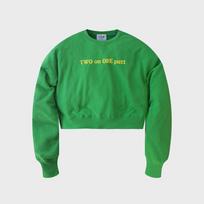 Chil Sports Club Women'S Two-On-One-Putt Crop Sweat Light Green One Size