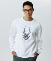 Spyder Big Spider Hologram Fleece-Lined Sweatshirt Spiwcnrl303Uwht White/095