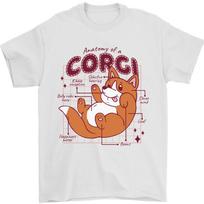 The Anatomy of a Corgi Dog 100% Cotton T-Shirt- L