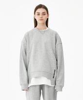 Moz Moz Balance Cut Terry Heavy Brushed Sweatshirt Melange 2