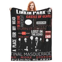 L-Linkin Rock Park Blanket Cover Fleece Super Warm Throw Blankets for Home Couch Bedroom Quilt Size: 75*100cm, Weight: 230 GSM black