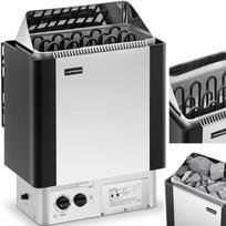 Piec do sauny elektryczny z wbudowanym sterowaniem 8-12 m3 do 110c 400 v 8 kw srebrno-czarny