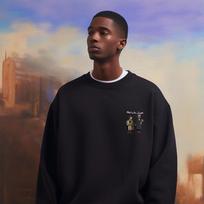 One Hundred Percent Ohp X Moai Assassin And Girl No.3 Fleece-Lined Sweatshirt Black/M
