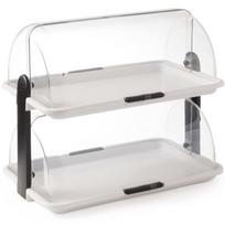 Double buffet display cabinet with roolltop lid 380 x 260 x 355 mm - hendi 871768